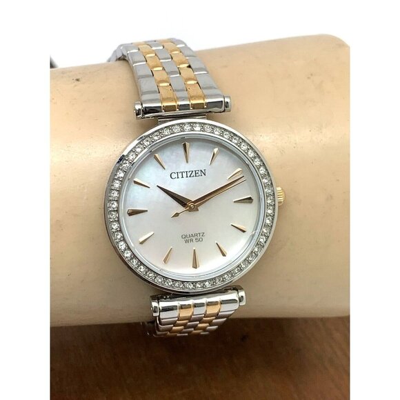 Citizen Womens Watch ER0216-67D Quartz White Mother of Pearl Dial Two Tone - Picture 9 of 12